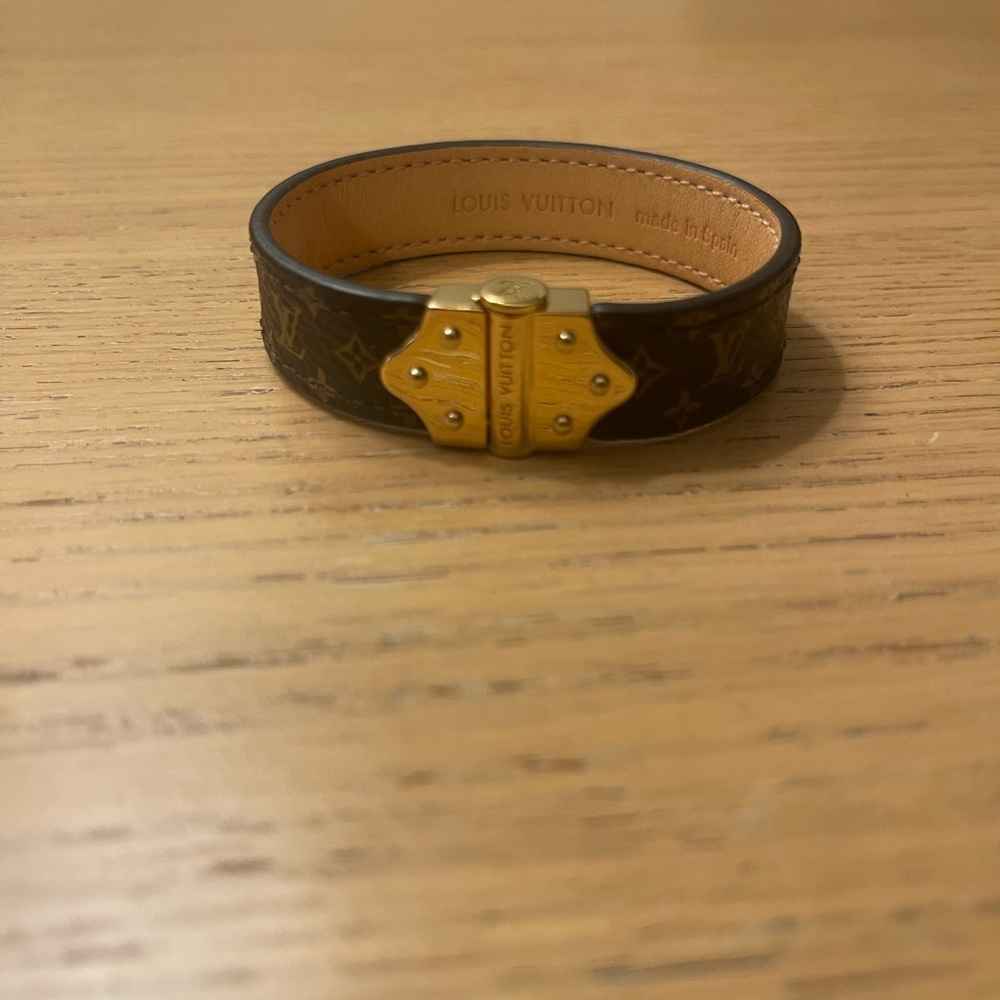 Louis Vuitton Monogram Wrap Leather Bracelet